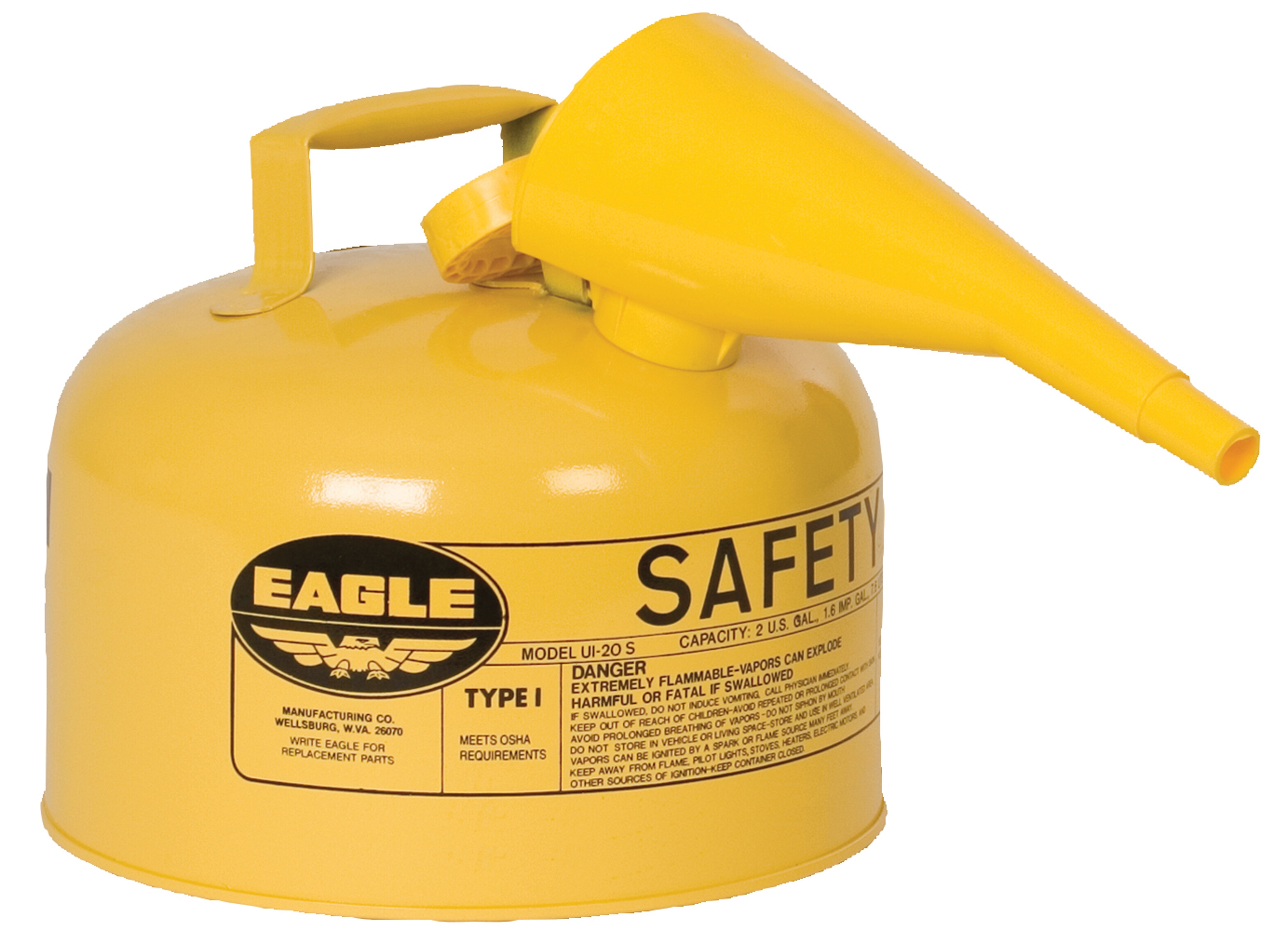 Eagle UI25FSY YEL  2.5 GAL SAF/T1 - Cable Protector